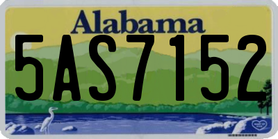 AL license plate 5AS7152