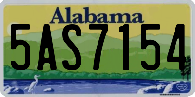 AL license plate 5AS7154