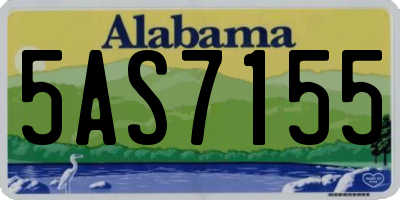 AL license plate 5AS7155