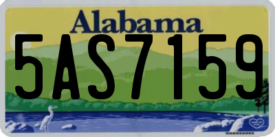 AL license plate 5AS7159
