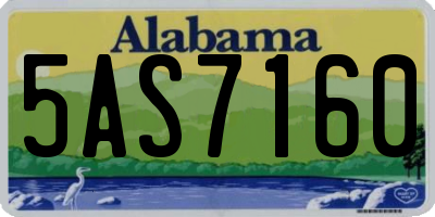 AL license plate 5AS7160