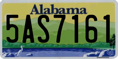 AL license plate 5AS7161