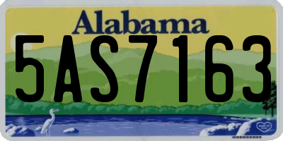 AL license plate 5AS7163
