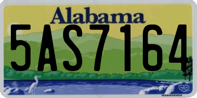 AL license plate 5AS7164