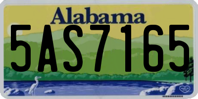 AL license plate 5AS7165