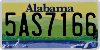 AL license plate 5AS7166