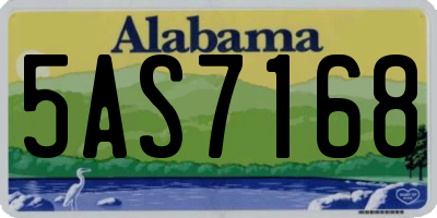 AL license plate 5AS7168