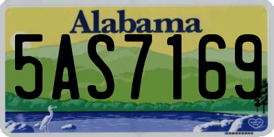 AL license plate 5AS7169