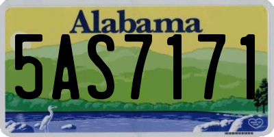 AL license plate 5AS7171