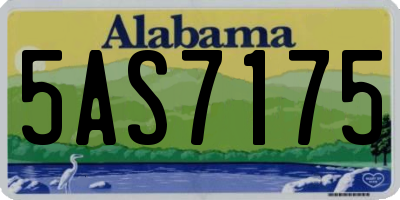 AL license plate 5AS7175