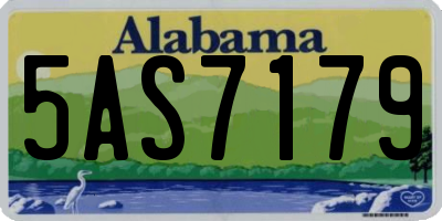 AL license plate 5AS7179