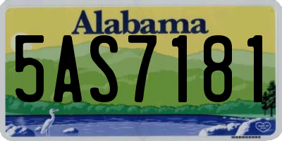 AL license plate 5AS7181