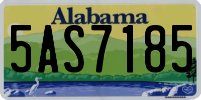 AL license plate 5AS7185
