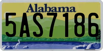 AL license plate 5AS7186