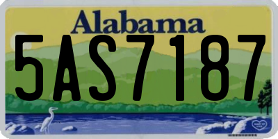 AL license plate 5AS7187
