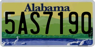 AL license plate 5AS7190