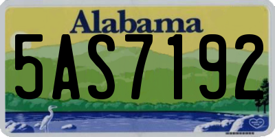AL license plate 5AS7192