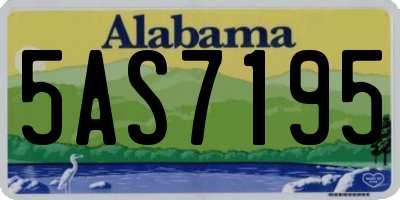 AL license plate 5AS7195