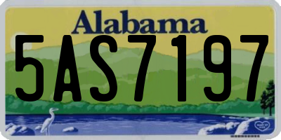 AL license plate 5AS7197
