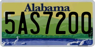 AL license plate 5AS7200