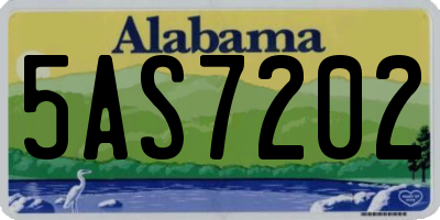 AL license plate 5AS7202