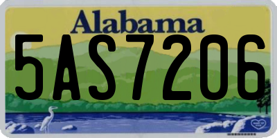 AL license plate 5AS7206