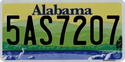 AL license plate 5AS7207