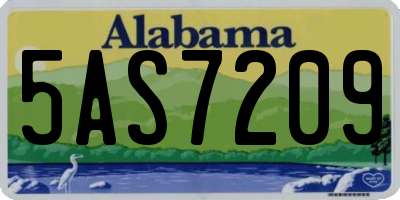 AL license plate 5AS7209