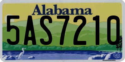AL license plate 5AS7210