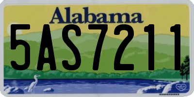 AL license plate 5AS7211