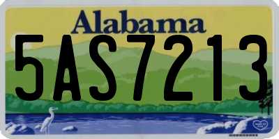 AL license plate 5AS7213