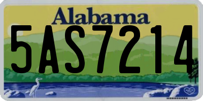 AL license plate 5AS7214