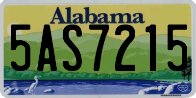 AL license plate 5AS7215