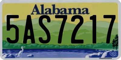AL license plate 5AS7217
