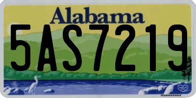 AL license plate 5AS7219
