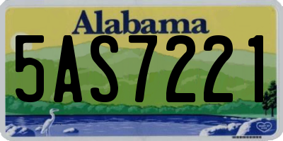 AL license plate 5AS7221