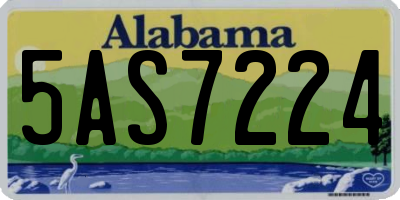 AL license plate 5AS7224