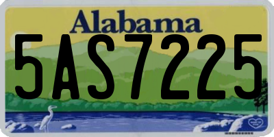 AL license plate 5AS7225