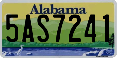 AL license plate 5AS7241