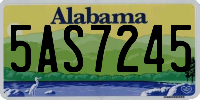 AL license plate 5AS7245