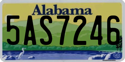 AL license plate 5AS7246
