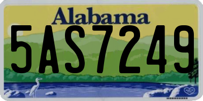 AL license plate 5AS7249