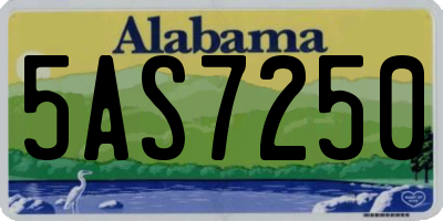 AL license plate 5AS7250