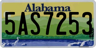 AL license plate 5AS7253