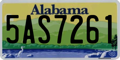 AL license plate 5AS7261