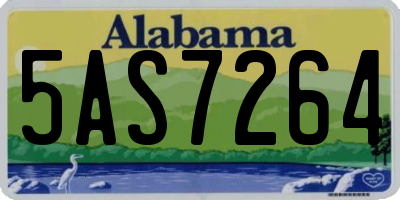 AL license plate 5AS7264