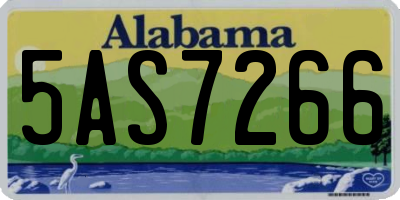 AL license plate 5AS7266