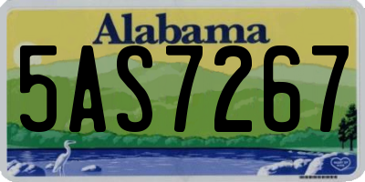 AL license plate 5AS7267