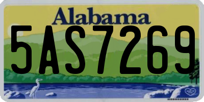 AL license plate 5AS7269