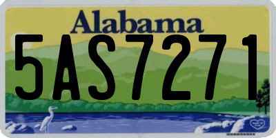 AL license plate 5AS7271